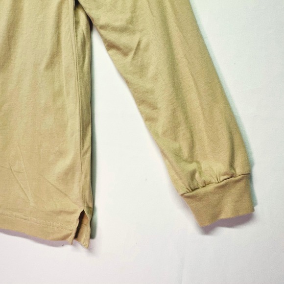 Victoria's Secret PINK Long Sleeve T-shirt Gold Tan Cotton Women's L *See Flaw* - Picture 8 of 8